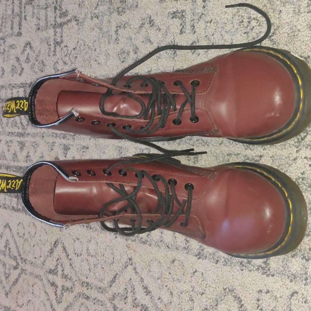 Doc Martens 1460 Lace Up Boots Cherry Red Size 7